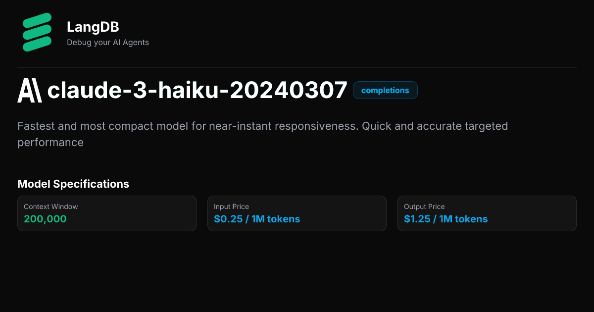 claude-3-haiku-20240307 by anthropic | AI Model Pricing, Performance ...